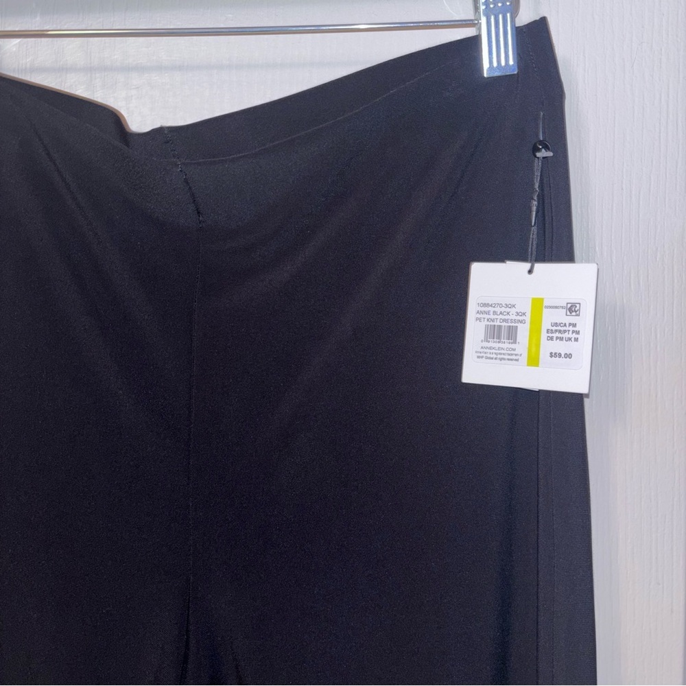 Anne Klein Elegant Black Wide Leg Trousers - Picture 2 of 4